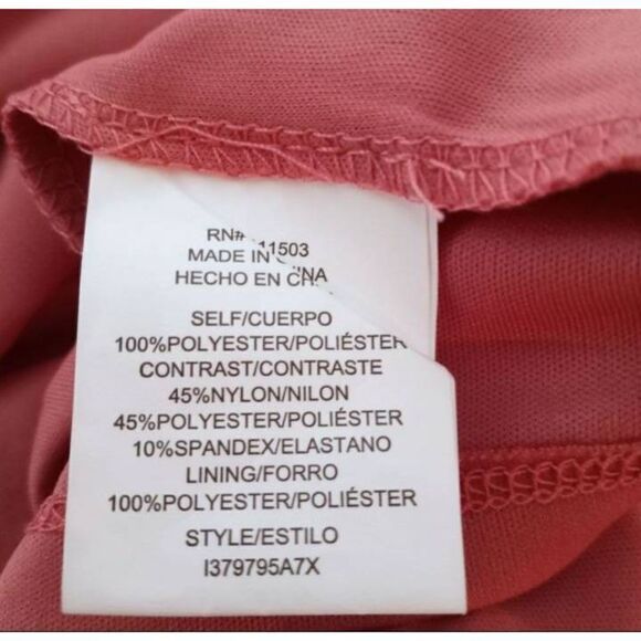 A.U.W. ROSE/PINK SHIFT DRESS SZ.2X EUC - Picture 7 of 8